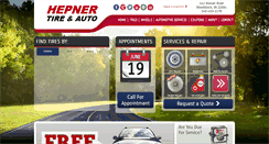 Desktop Screenshot of hepnertire.com