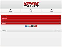 Tablet Screenshot of hepnertire.com